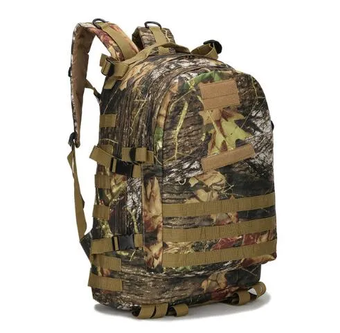 45L Large Capacity Molle Tactical Backpack Army Military Assault Bags Outdoor Hiking Trekking Hunting Camping Bag Camouflage