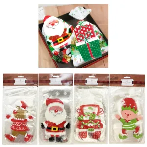 60 Christmas Cello Loot Treat Bags Party Favor Xmas Goody Candy Stocking Stuffer