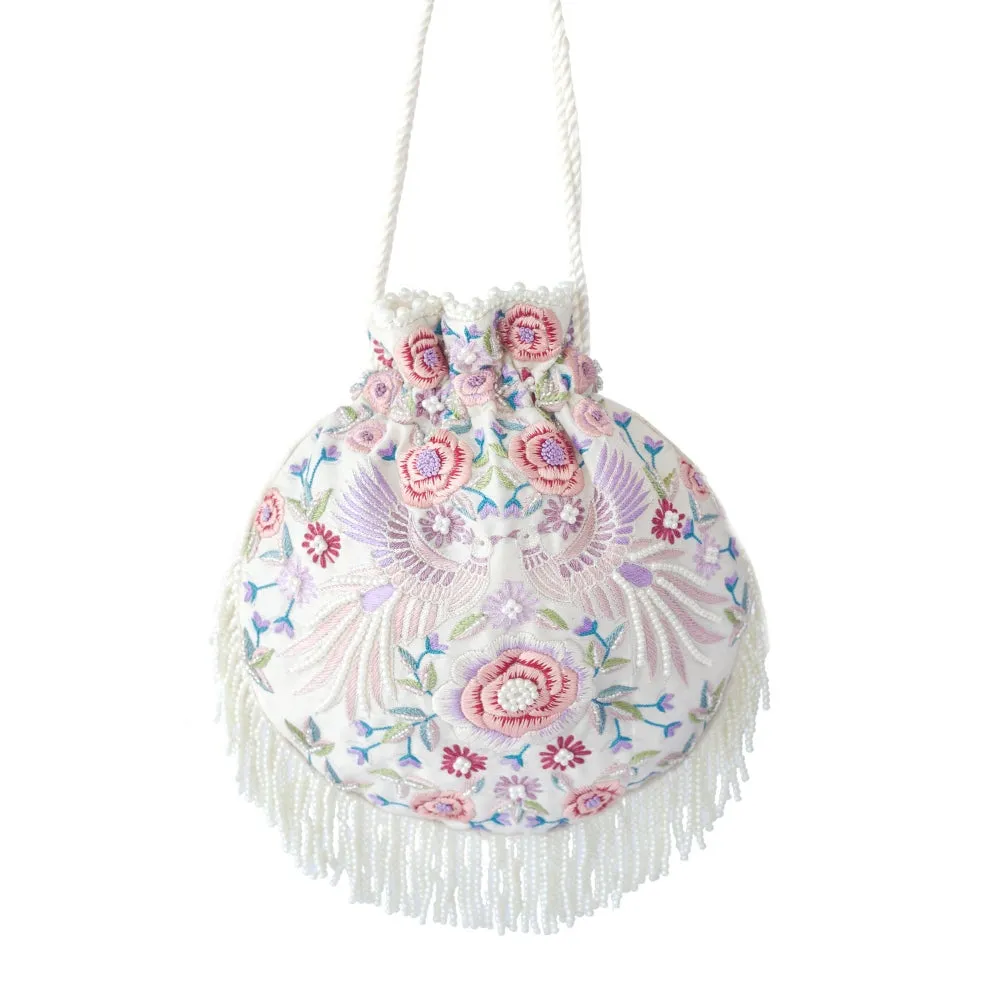 Adora By Ankita Multi-Color Pastel Phoenix Flapper Bag