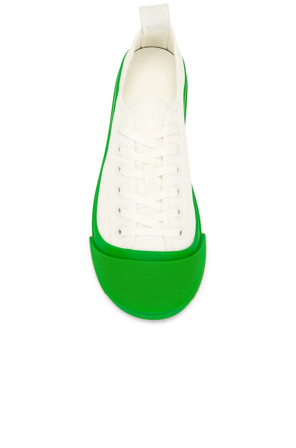 Bottega Veneta Vulcan Low Top Sneaker in Optic White & Parakeet