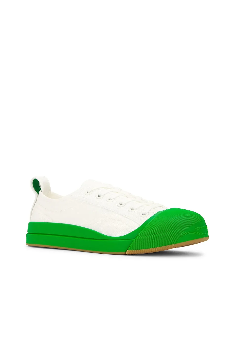 Bottega Veneta Vulcan Low Top Sneaker in Optic White & Parakeet