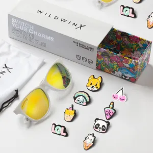Children’s White Sunglasses & Charm Kit - Kawaii
