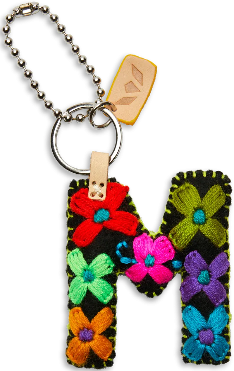 Consuela Black Felt Letter Charms