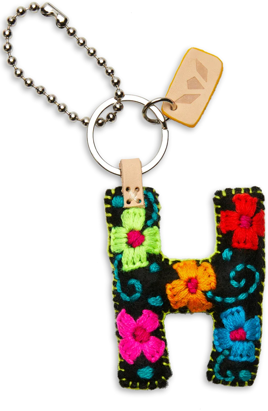 Consuela Black Felt Letter Charms