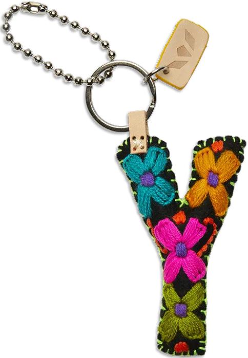 Consuela Black Felt Letter Charms