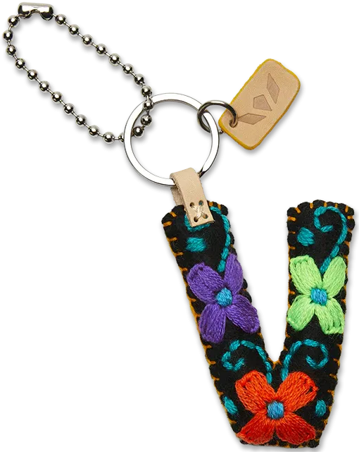 Consuela Black Felt Letter Charms