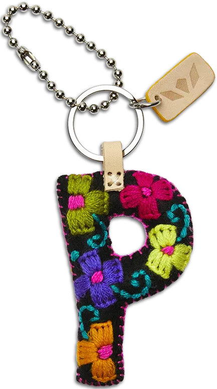 Consuela Black Felt Letter Charms