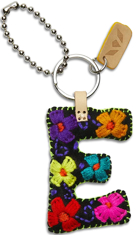 Consuela Black Felt Letter Charms