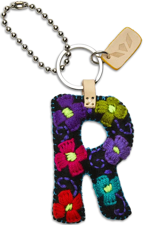 Consuela Black Felt Letter Charms