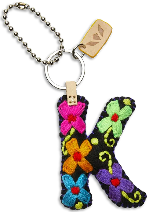 Consuela Black Felt Letter Charms