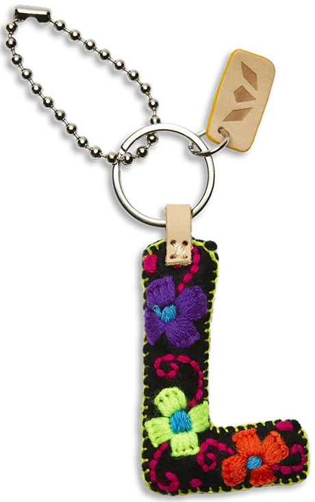 Consuela Black Felt Letter Charms