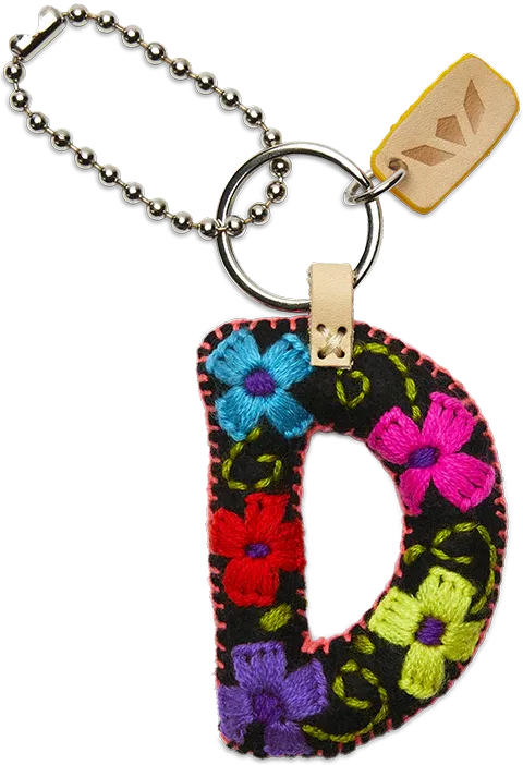 Consuela Black Felt Letter Charms