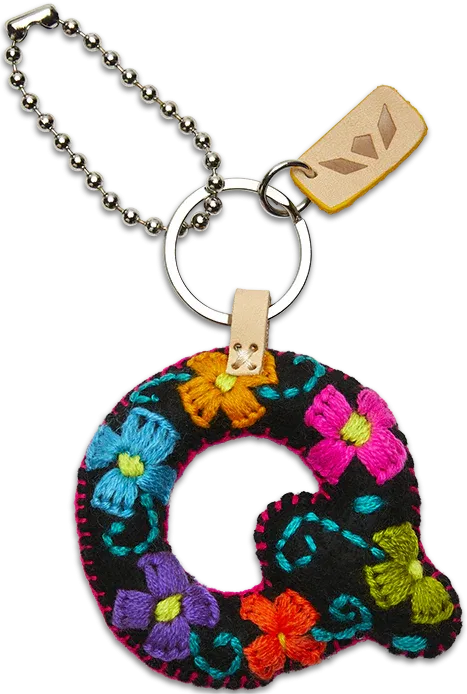 Consuela Black Felt Letter Charms