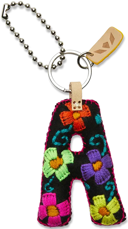 Consuela Black Felt Letter Charms