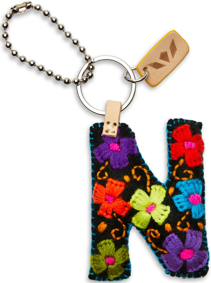 Consuela Black Felt Letter Charms