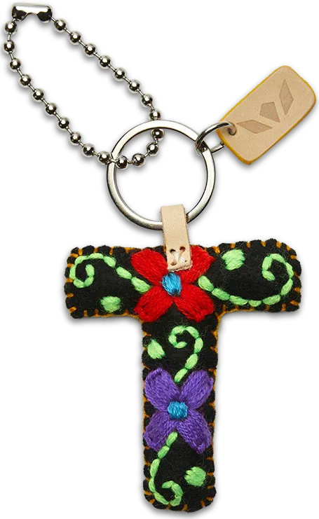 Consuela Black Felt Letter Charms