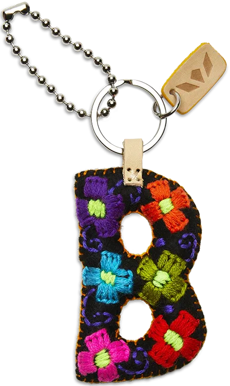 Consuela Black Felt Letter Charms