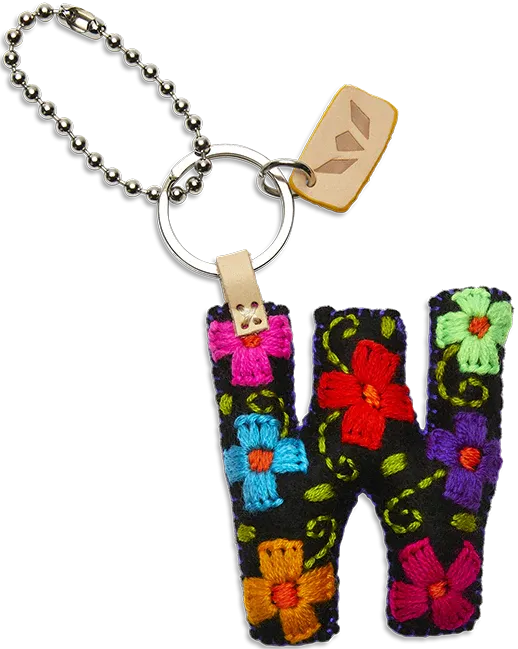 Consuela Black Felt Letter Charms