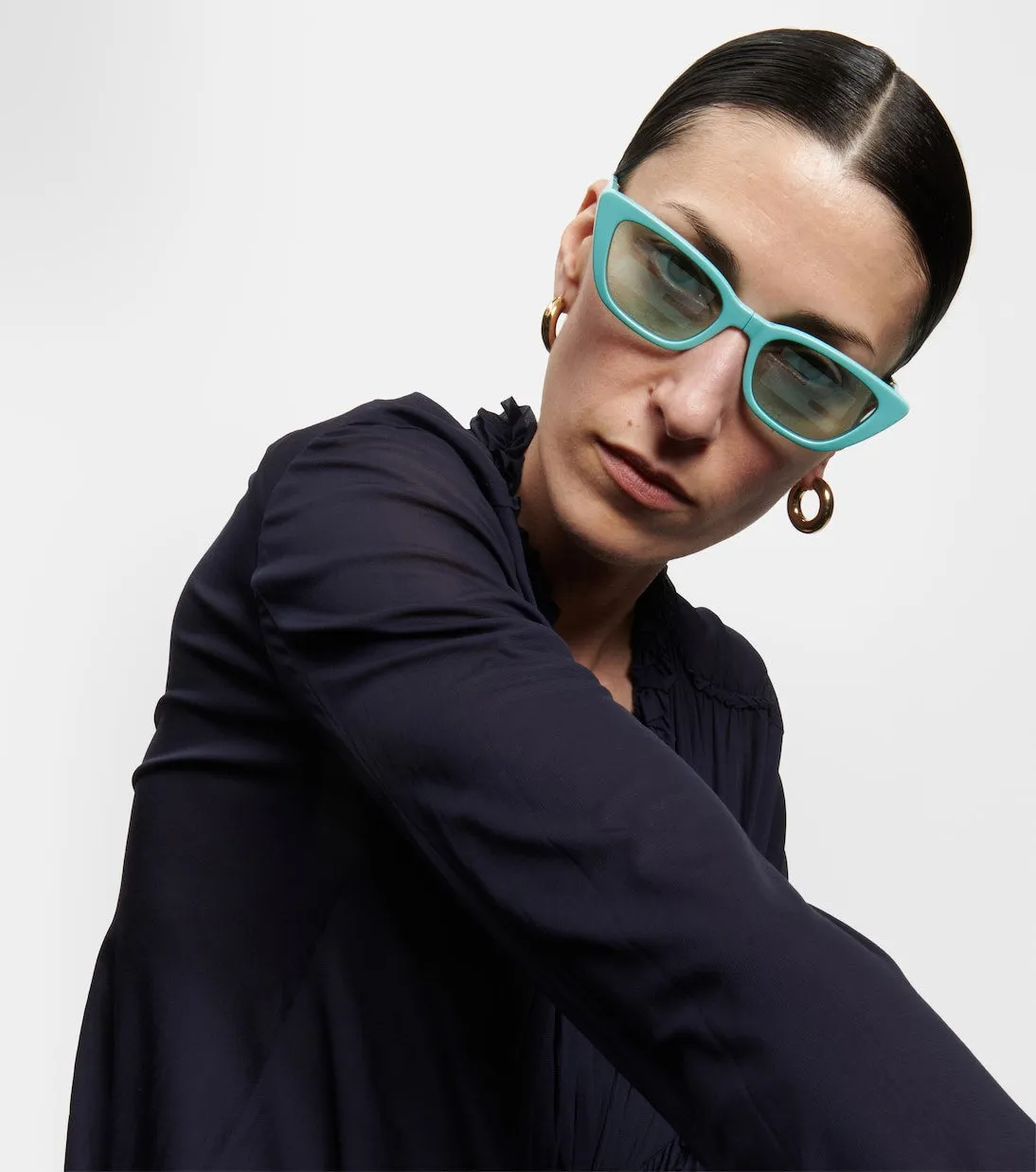 Fendi convertible cat eye sunglasses, blue