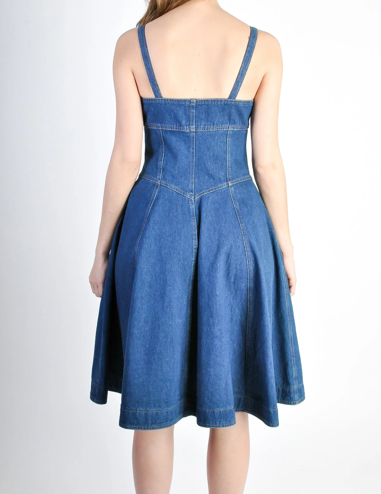 Fendi Vintage Blue Denim Jean Dress