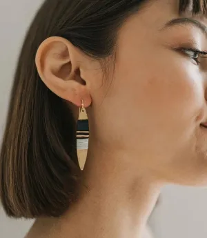 Kaia Gold Drop Earrings in Shades of Blue