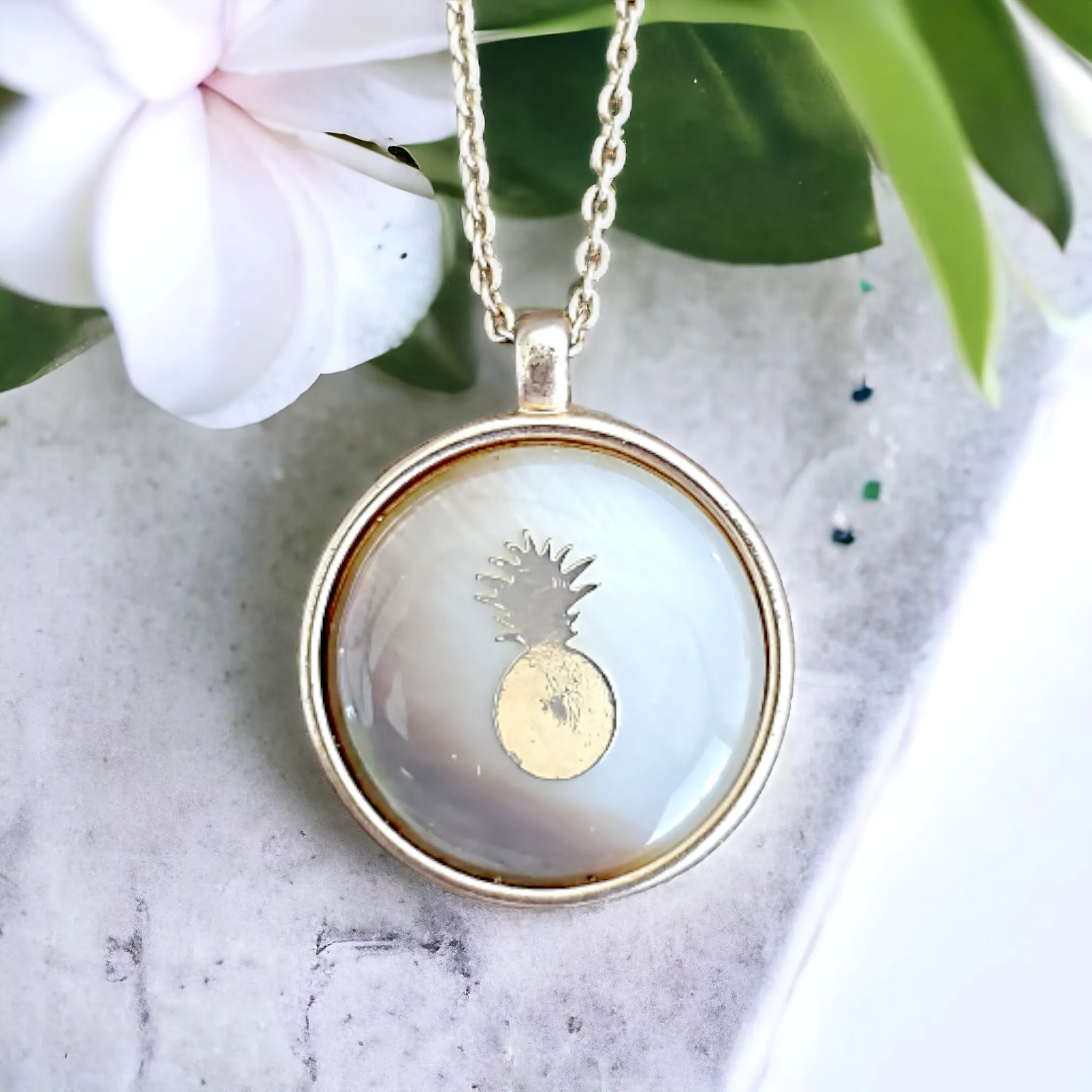 LUCKY BRAND Abalone Pineapple Necklace