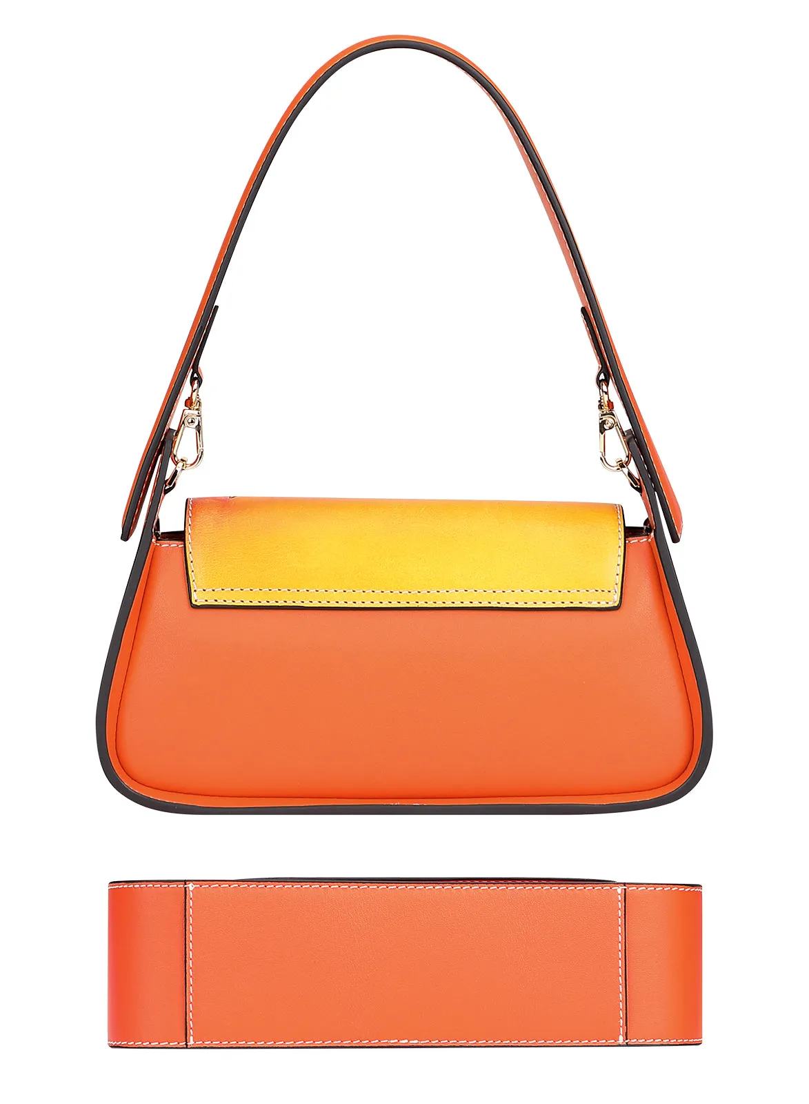 PIJUSHI Leather Shoulder Bag Women Hand Painted Hobo Purses