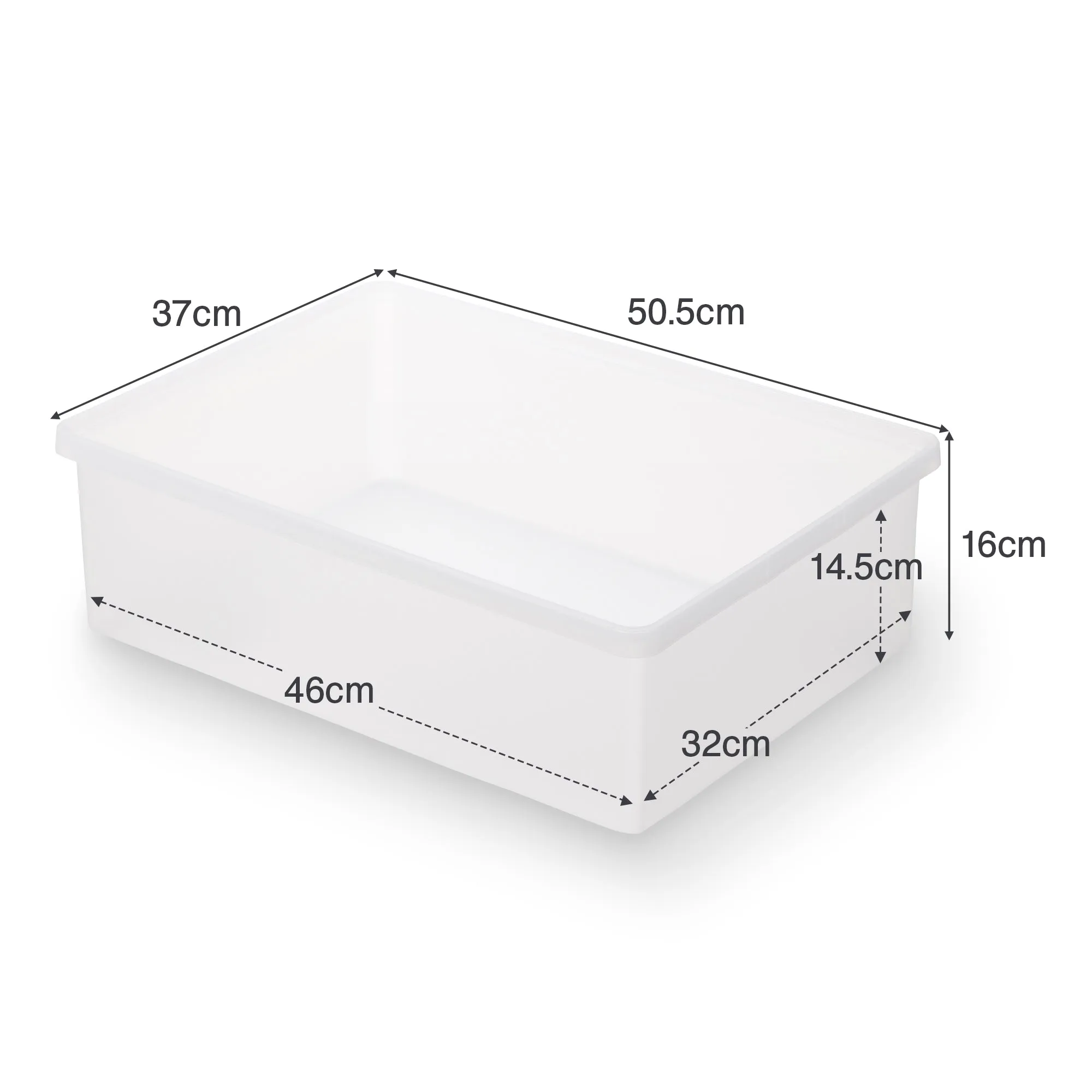 Polypropylene Storage Box Wide Medium