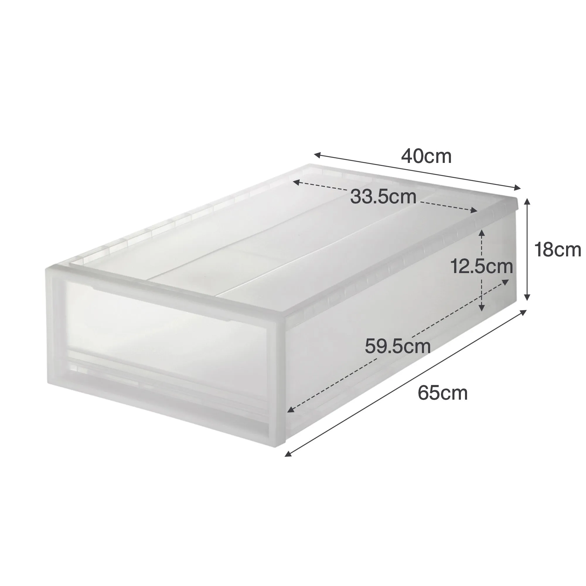 Polypropylene Storage Case Clothes Drawer (W40 x D65 cm)