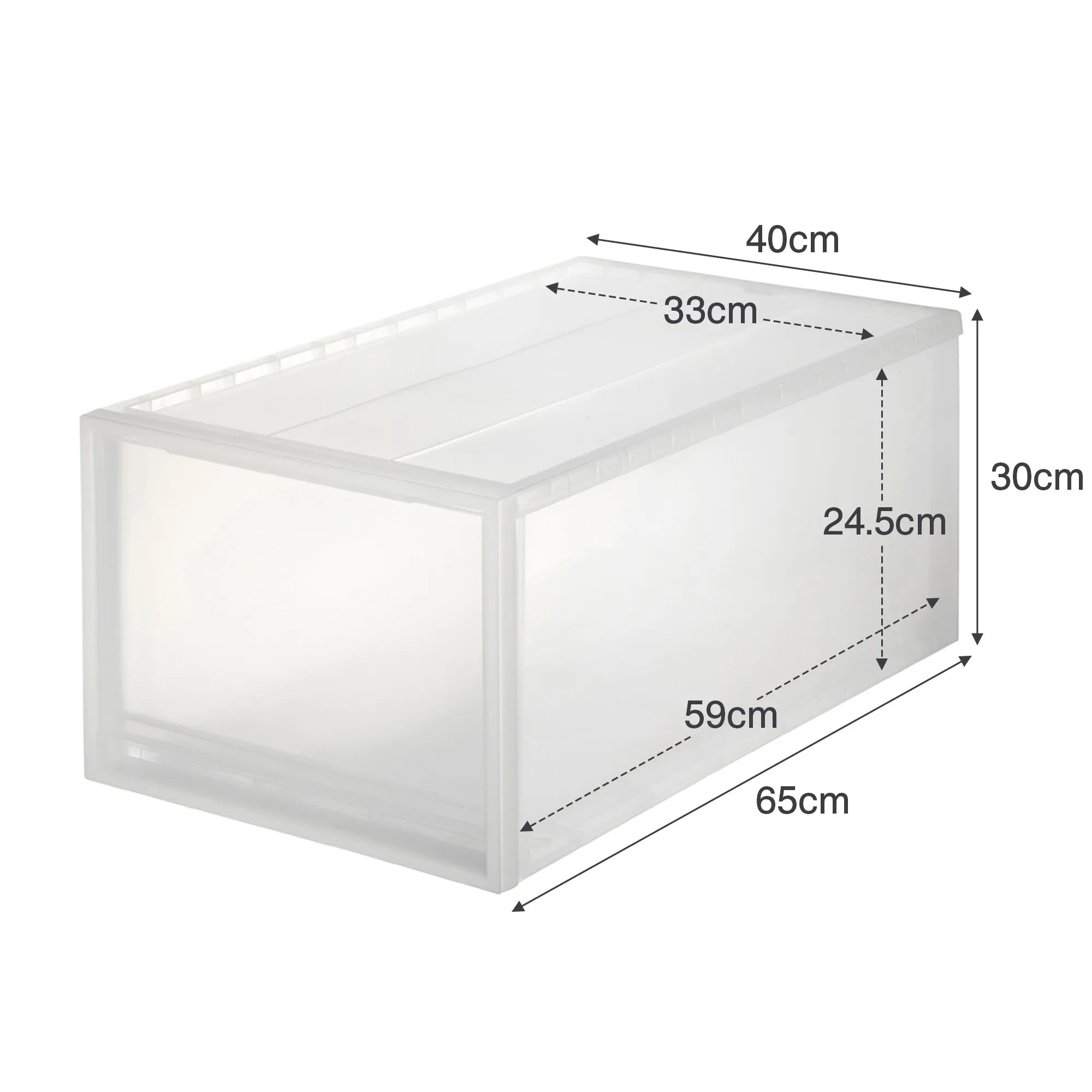 Polypropylene Storage Case Clothes Drawer (W40 x D65 cm)