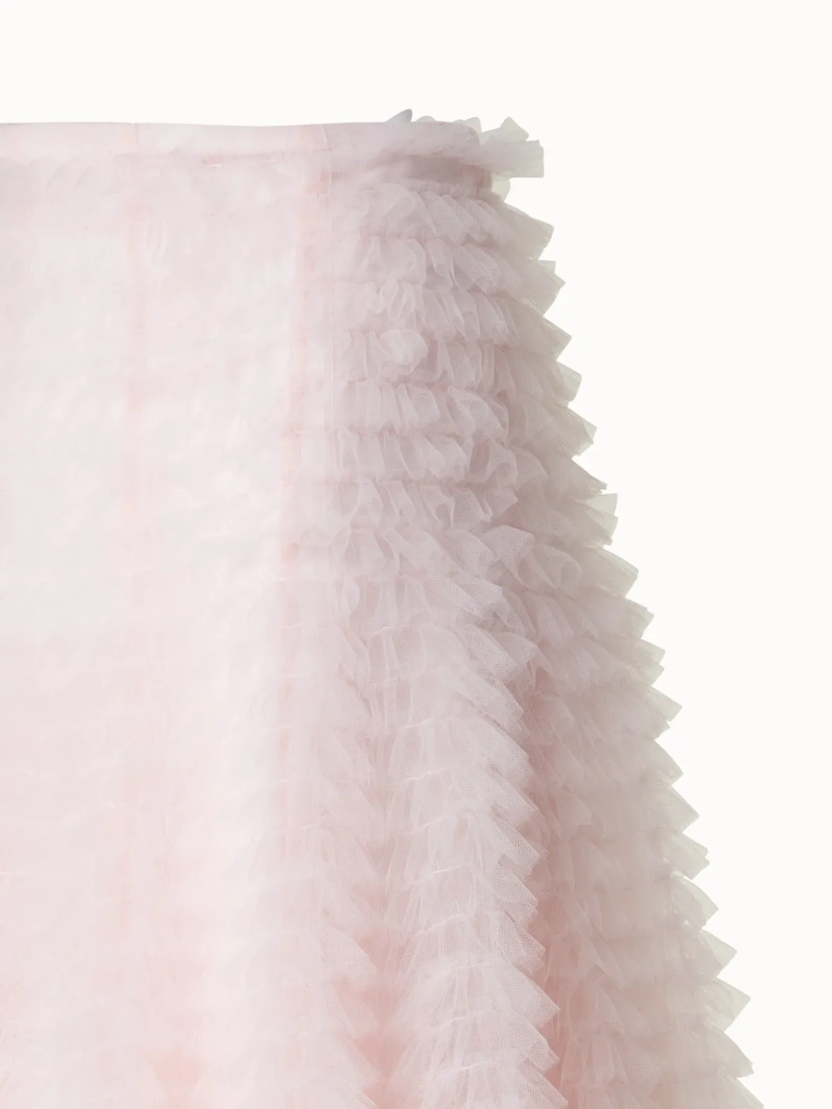 Ruched Tulle Maxi Skirt