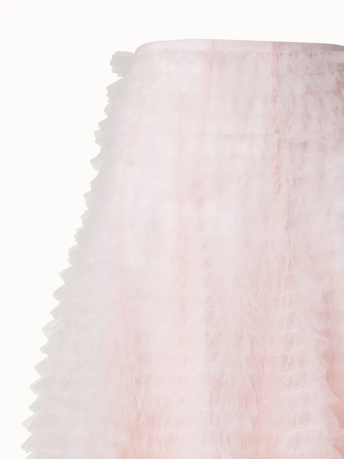Ruched Tulle Maxi Skirt
