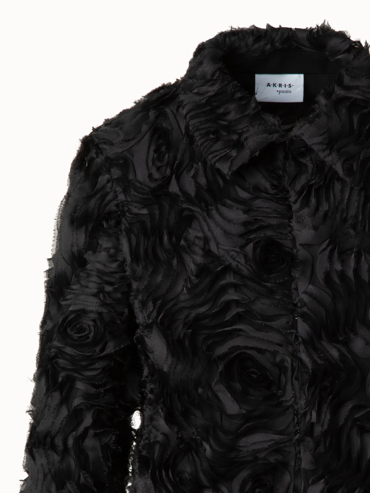 Short Jacket with 3D Carnation Embroidery