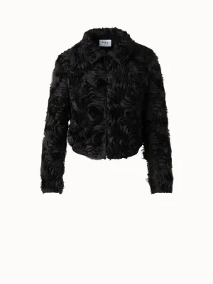Short Jacket with 3D Carnation Embroidery