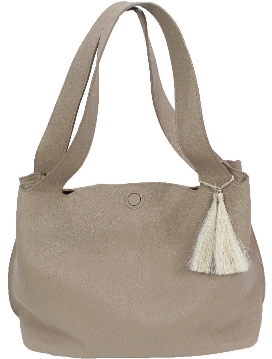 The Row | "Duplex" Pebbled Calfskin Hobo Bag